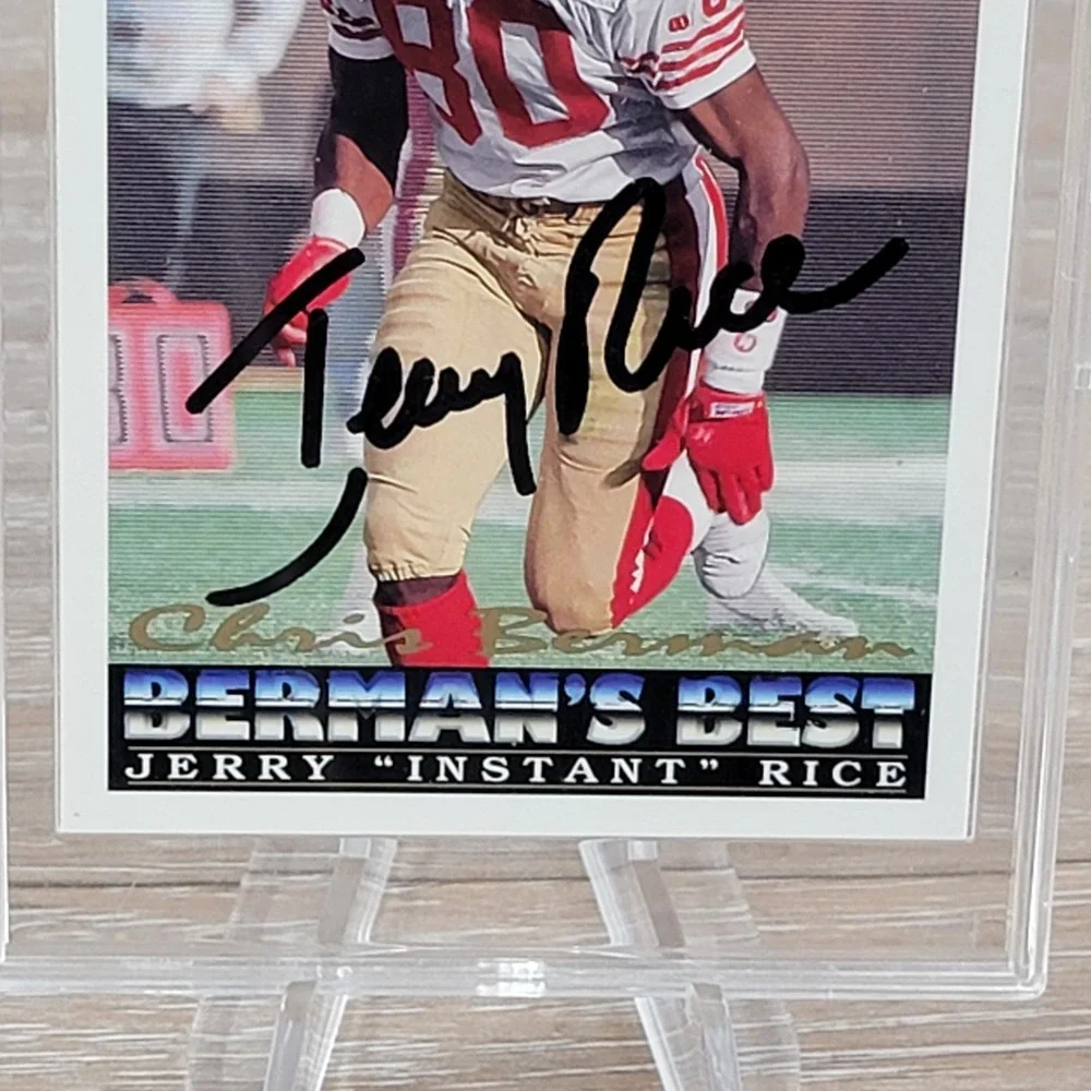 1993 Upper Deck Jerry Rice Autograph Berman's Best #433 San Francisco 49ers NFL